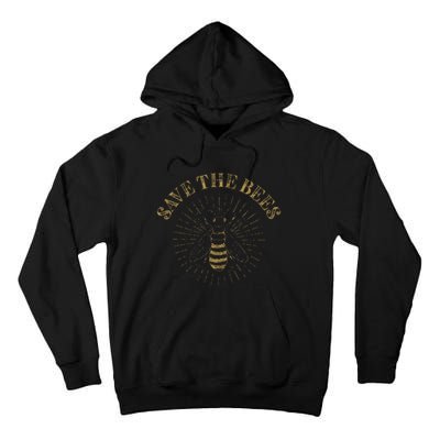 Retro Save The Bees Apiary Bee Beekeeper Earth Day Tall Hoodie