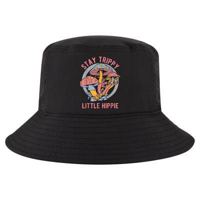 Retro Stay Trippy Little Hippie Groovy Cottagecore Mushroom Cool Comfort Performance Bucket Hat