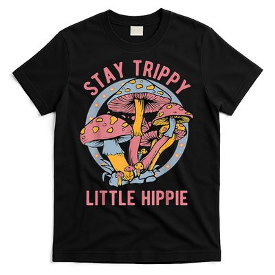 Retro Stay Trippy Little Hippie Groovy Cottagecore Mushroom T-Shirt