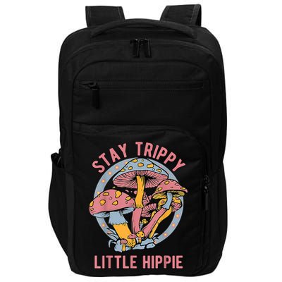 Retro Stay Trippy Little Hippie Groovy Cottagecore Mushroom Impact Tech Backpack