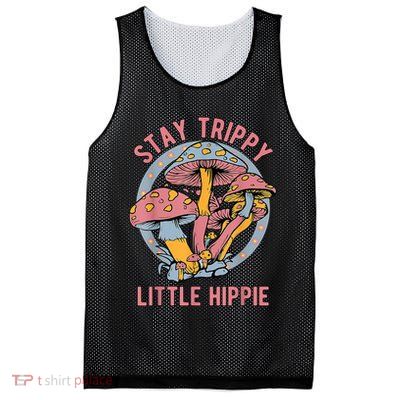 Retro Stay Trippy Little Hippie Groovy Cottagecore Mushroom Mesh Reversible Basketball Jersey Tank