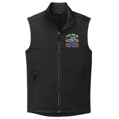 Roller Skating They See Me Rollin They Hatin Skater Skate Collective Smooth Fleece Vest