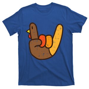 Rock Sign Turkey Hand Cool Thanksgiving Metal Punk T-Shirt