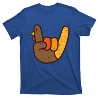 Rock Sign Turkey Hand Cool Thanksgiving Metal Punk T-Shirt