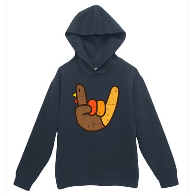 Rock Sign Turkey Hand Cool Thanksgiving Metal Punk Urban Pullover Hoodie