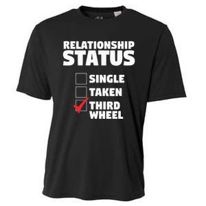 Relationship Status Third Wheel Funny Single Humor Lover Cooling Performance Crew T-Shirt