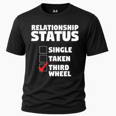 Relationship Status Third Wheel Funny Single Humor Lover Cooling Performance Crew T-Shirt