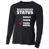 Relationship Status Third Wheel Funny Single Humor Lover Cooling Performance Long Sleeve Crew