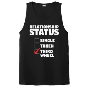 Relationship Status Third Wheel Funny Single Humor Lover PosiCharge Competitor Tank