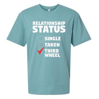 Relationship Status Third Wheel Funny Single Humor Lover Sueded Cloud Jersey T-Shirt