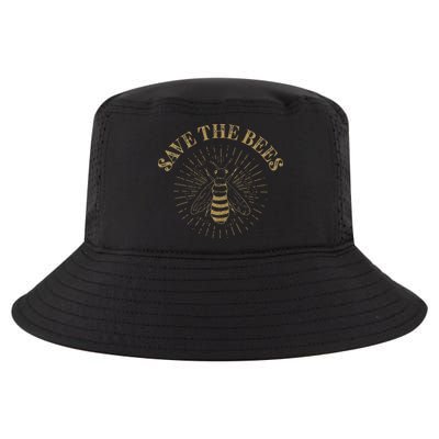 Retro Save the Bees Apiary Bee Beekeeper Earth Day Cool Comfort Performance Bucket Hat