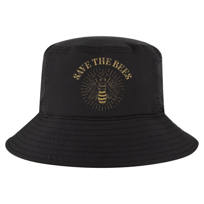 Retro Save the Bees Apiary Bee Beekeeper Earth Day Cool Comfort Performance Bucket Hat
