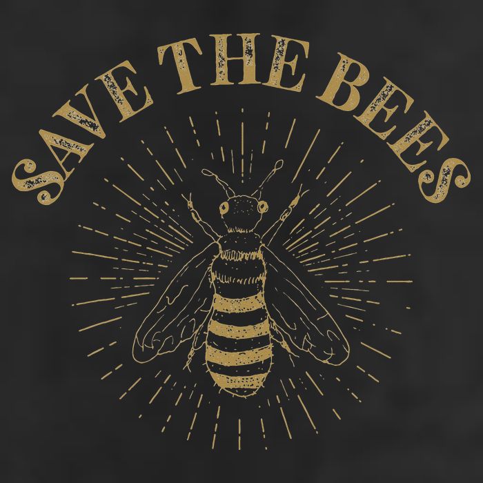 Retro Save the Bees Apiary Bee Beekeeper Earth Day Garment-Dyed Fleece Hoodie