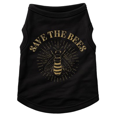 Retro Save the Bees Apiary Bee Beekeeper Earth Day Doggie Tank