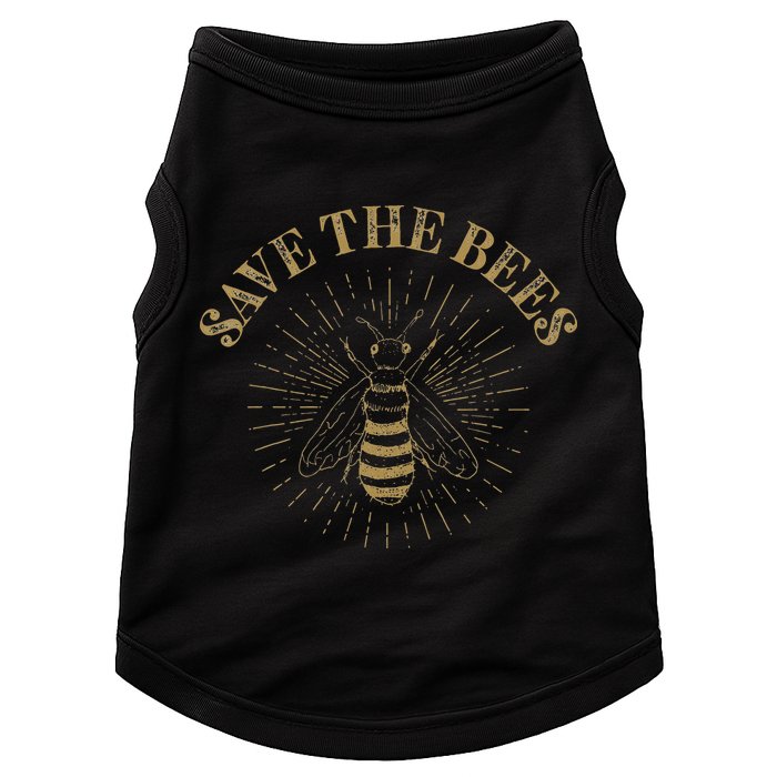 Retro Save the Bees Apiary Bee Beekeeper Earth Day Doggie Tank