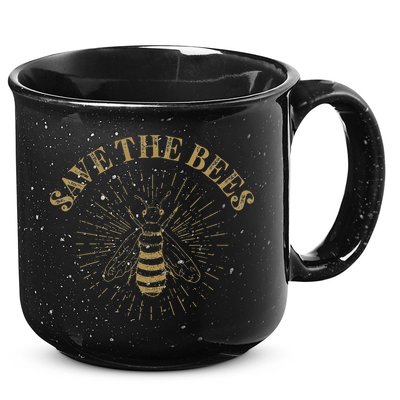 Retro Save the Bees Apiary Bee Beekeeper Earth Day 15oz Campfire Ceramic Mug
