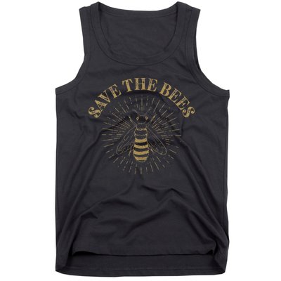 Retro Save the Bees Apiary Bee Beekeeper Earth Day Tank Top
