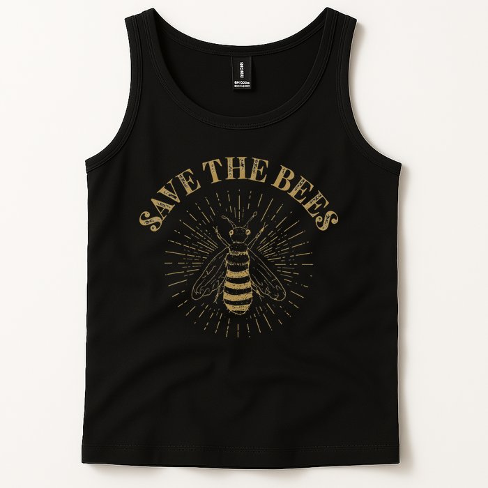 Retro Save the Bees Apiary Bee Beekeeper Earth Day Tank Top