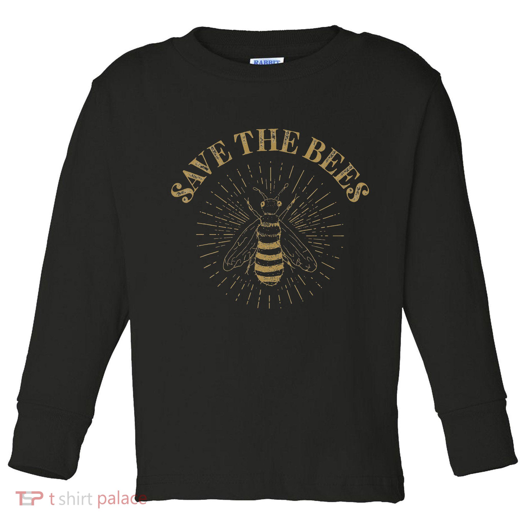 Retro Save the Bees Apiary Bee Beekeeper Earth Day Toddler Long Sleeve Shirt