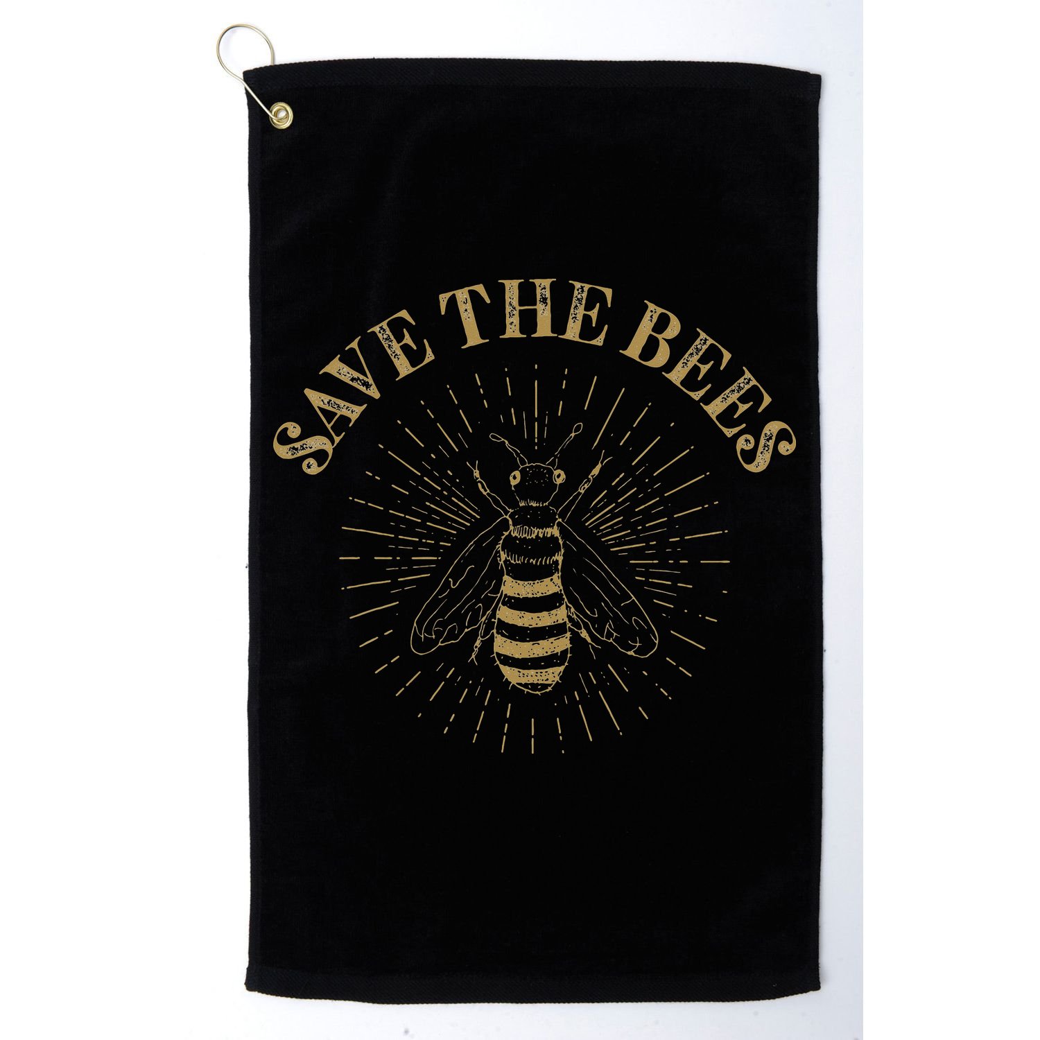 Retro Save the Bees Apiary Bee Beekeeper Earth Day Golf Towel