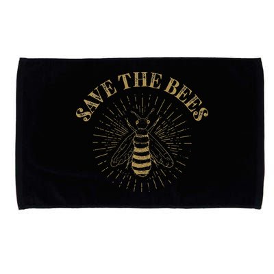 Retro Save the Bees Apiary Bee Beekeeper Earth Day Microfiber Hand Towel