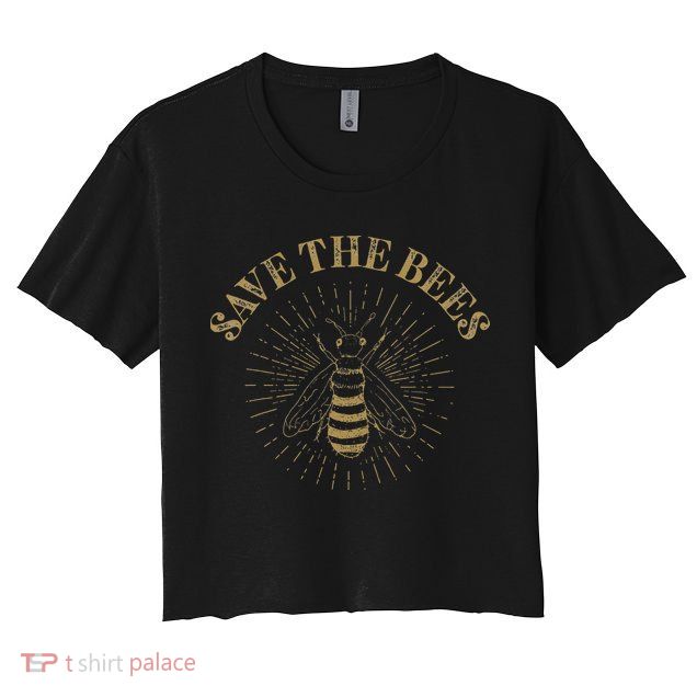 Retro Save the Bees Apiary Bee Beekeeper Earth Day Crop Top