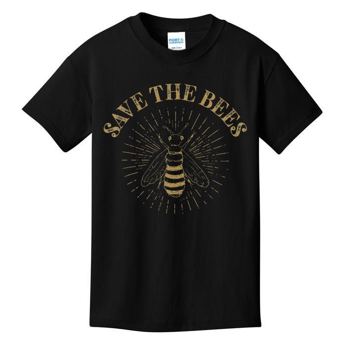 Retro Save the Bees Apiary Bee Beekeeper Earth Day Kids T-Shirt