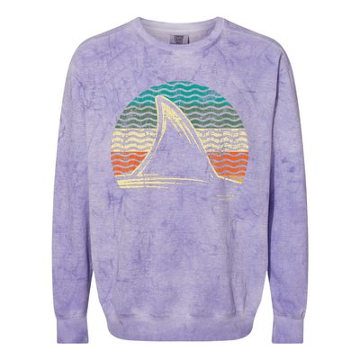 Retro Shark Tail Marine Biologist Shark Lovers Wildlife Colorblast Crewneck Sweatshirt