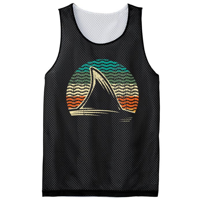 Retro Shark Tail Marine Biologist Shark Lovers Wildlife Mesh Reversible Basketball Jersey Tank