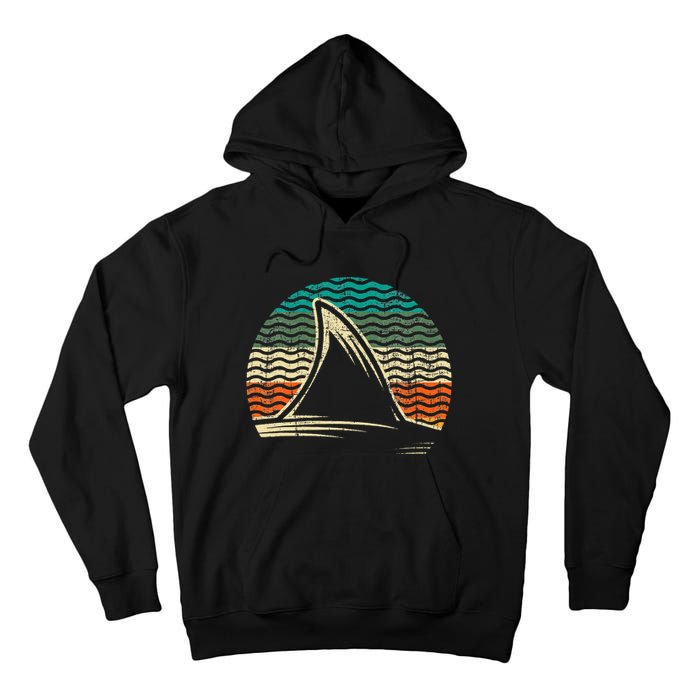 Retro Shark Tail Marine Biologist Shark Lovers Wildlife Tall Hoodie