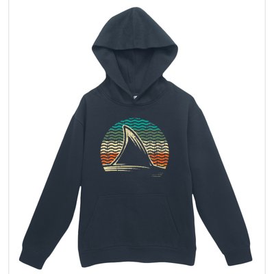 Retro Shark Tail Marine Biologist Shark Lovers Wildlife Urban Pullover Hoodie