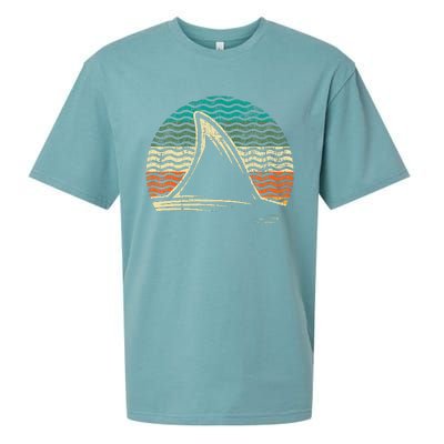 Retro Shark Tail Marine Biologist Shark Lovers Wildlife Sueded Cloud Jersey T-Shirt