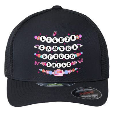 Retro Speech Therapy Lights Camera Speech Smile New Slp Gift Flexfit Unipanel Trucker Cap