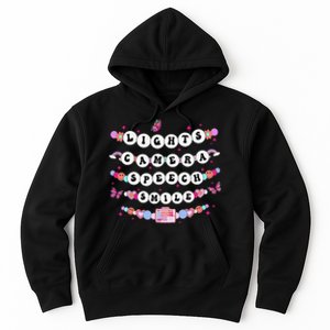 Retro Speech Therapy Lights Camera Speech Smile New Slp Gift Hoodie