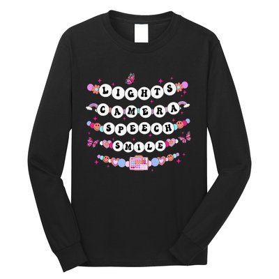 Retro Speech Therapy Lights Camera Speech Smile New Slp Gift Long Sleeve Shirt