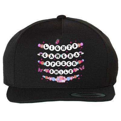 Retro Speech Therapy Lights Camera Speech Smile New Slp Gift Wool Snapback Cap