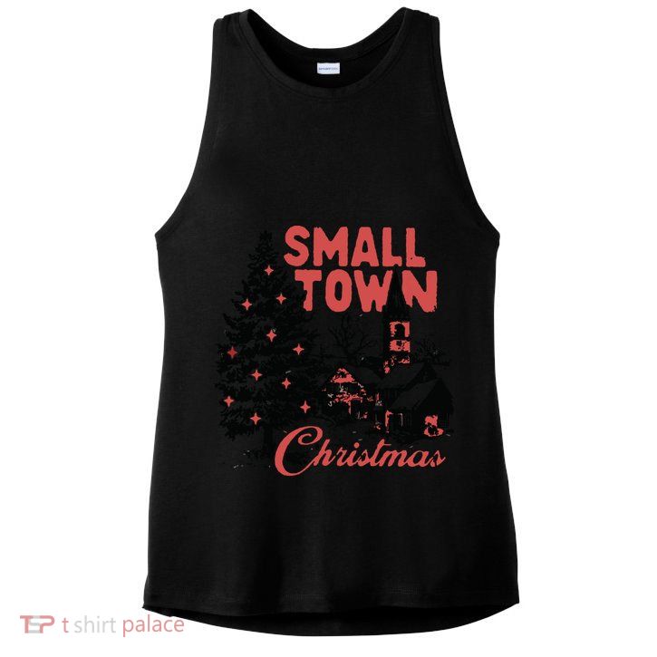 Retro Small Town Christmas Ladies PosiCharge Tri-Blend Wicking Tank