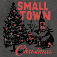 Retro Small Town Christmas Vector Backpack