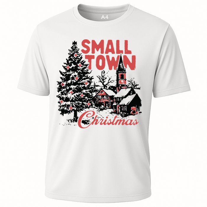 Retro Small Town Christmas Cooling Performance Crew T-Shirt