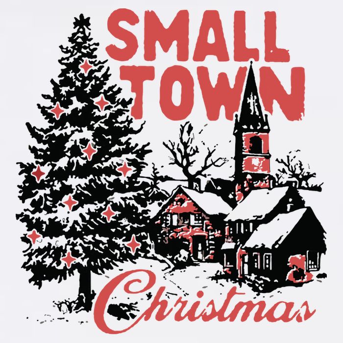 Retro Small Town Christmas Adult Drive Performance Visor