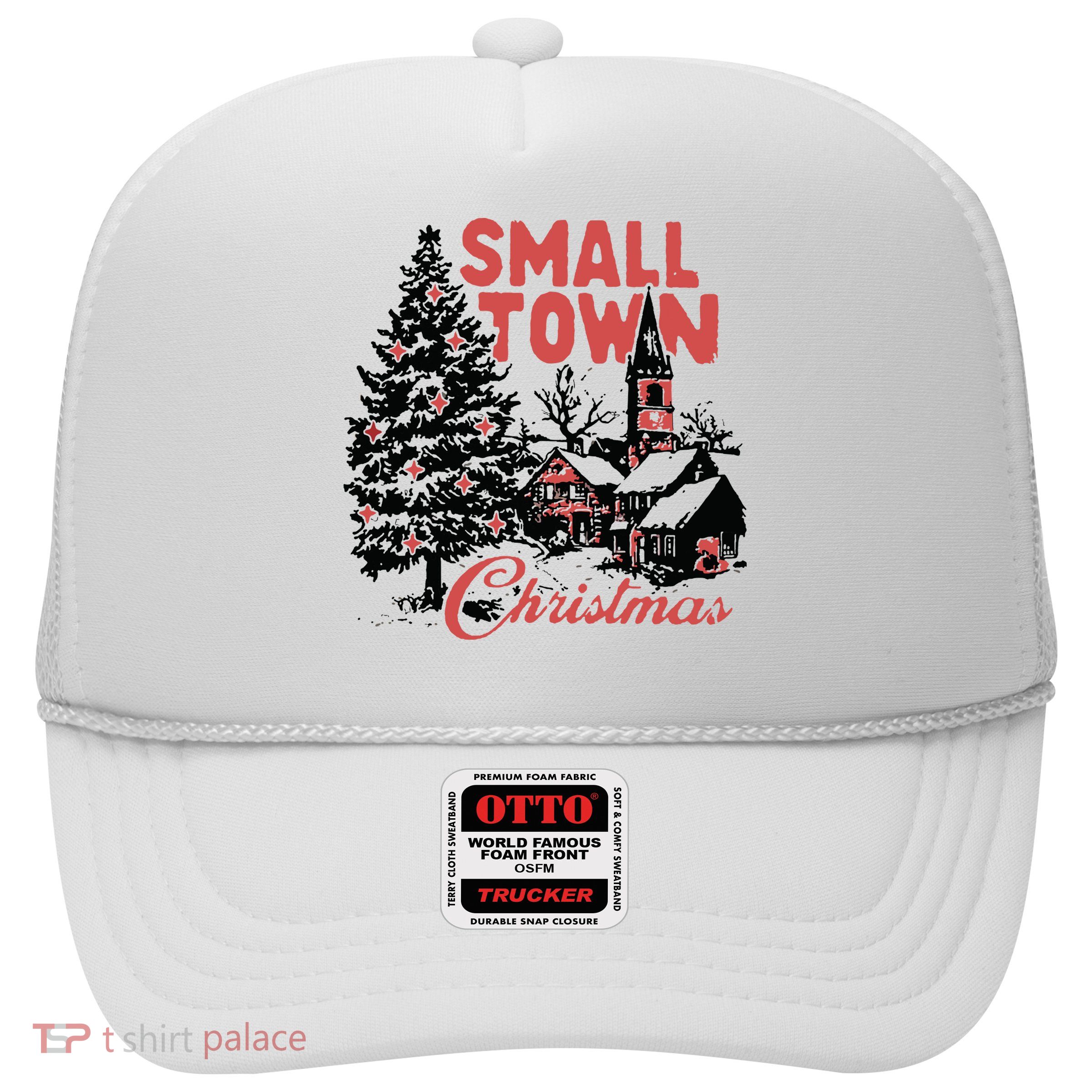 Retro Small Town Christmas Trucker Hat