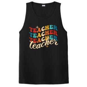 Retro Sunset Teacher Grvooy Back To School For Teacher PosiCharge Competitor Tank