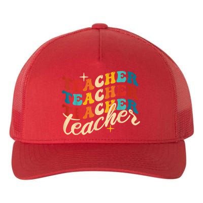 Retro Sunset Teacher Grvooy Back To School For Teacher Yupoong Adult 5-Panel Trucker Hat