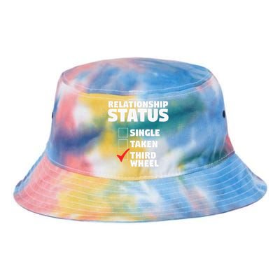 Relationship Status Third Wheel Funny Single Tie Dye Newport Bucket Hat