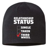 Relationship Status Third Wheel Funny Single Sustainable Beanie