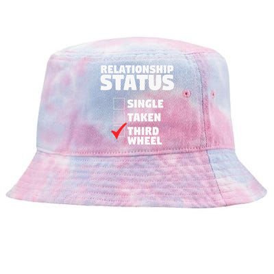 Relationship Status Third Wheel Funny Single Tie-Dyed Bucket Hat