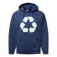 Recycle Symbol T Shirt Vintage Recycle T Shirt Recycle Logo Shirt Performance Fleece Hoodie