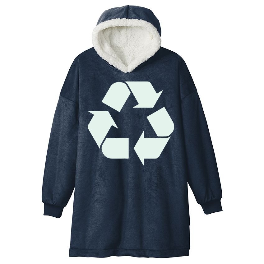 Recycle Symbol T Shirt Vintage Recycle T Shirt Recycle Logo Shirt Hooded Wearable Blanket
