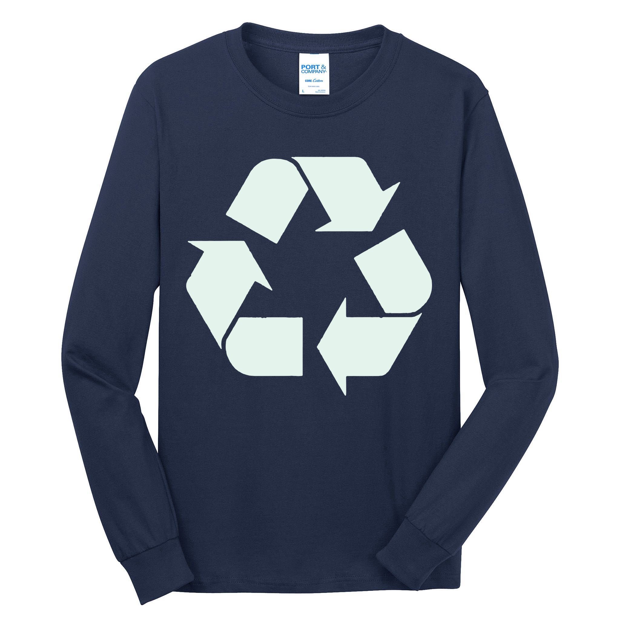 Recycle Symbol T Shirt Vintage Recycle T Shirt Recycle Logo Shirt Tall Long Sleeve T-Shirt