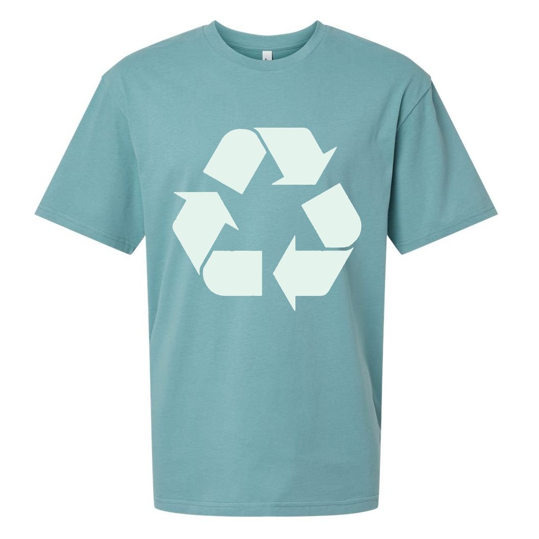 Recycle Symbol T Shirt Vintage Recycle T Shirt Recycle Logo Shirt Sueded Cloud Jersey T-Shirt